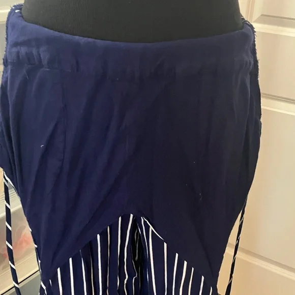 Derek Heart Navy and White Striped Jumpsuit - Picture 6 of 9